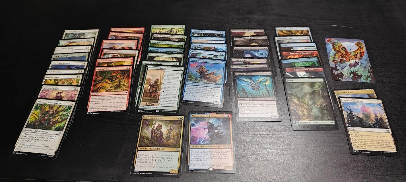 A bunch of Magic: the Gathering cards I won at an event